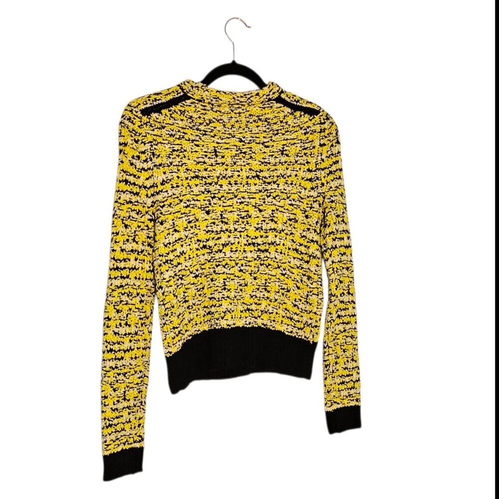 Rag And Bone Women's Yellow And Black Crew Neck Cotton Sweater Size XS - Picture 2 of 4